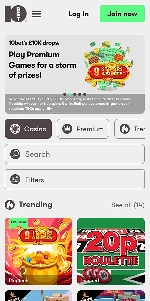 10bet Kenya mobile app interface showing live sports betting odds, M-Pesa deposit options, casino games lobby, and live streaming features on smartphone screen